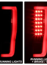 Xtune LED Tail Lights With Black Lens Ford F250 Superduty 2017-2019                                     - ALT-ON-FS17-LBLED-BK - Image 10