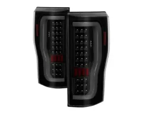 Xtune LED Tail Lights With Black Smoke Lens Ford F250 Superduty 2017-2019