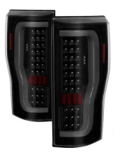 Xtune LED Tail Lights With Black Smoke Lens Ford F250 Superduty 2017-2019                                     - ALT-ON-FS17-LBLED-BSM - Image 11