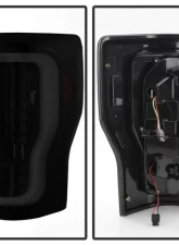 Xtune LED Tail Lights With Black Smoke Lens Ford F250 Superduty 2017-2019                                     - ALT-ON-FS17-LBLED-BSM - Image 2