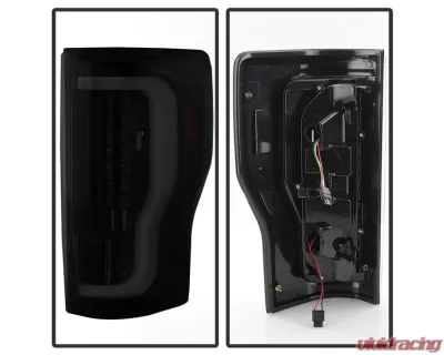 Xtune LED Tail Lights With Black Smoke Lens Ford F250 Superduty 2017-2019 - ALT-ON-FS17-LBLED-BSM