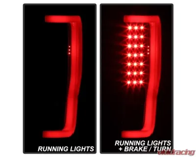 Xtune LED Tail Lights With Black Smoke Lens Ford F250 Superduty 2017-2019 - ALT-ON-FS17-LBLED-BSM