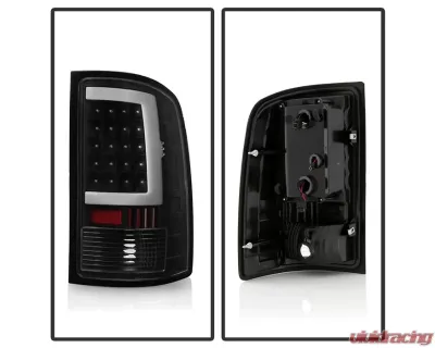 Xtune LED Tail Lights With Black Lens GMC Sierra 2007-2014 - ALT-ON-GS07-G2-LED-BK