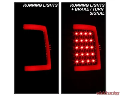 Xtune LED Tail Lights With Black Smoke Lens GMC Sierra 2007-2014 - ALT-ON-GS07-G2-LED-BSM