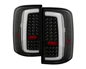Xtune LED Tail Lights With Black Lens GMC Sierra 2014-2019