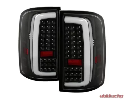 Xtune LED Tail Lights With Black Lens GMC Sierra 2014-2019 - ALT-ON-GS14-LBLED-BK