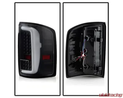Xtune LED Tail Lights With Black Lens GMC Sierra 2014-2019 - ALT-ON-GS14-LBLED-BK