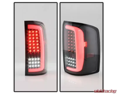 Xtune LED Tail Lights With Black Lens GMC Sierra 2014-2019 - ALT-ON-GS14-LBLED-BK