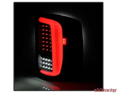 Xtune LED Tail Lights With Black Lens GMC Sierra 2014-2019 - ALT-ON-GS14-LBLED-BK