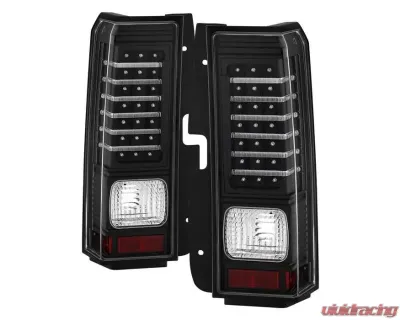 Xtune LED Tail Lights With Black Lens Hummer H3 2006-2009 - ALT-ON-HH306-LED-BK