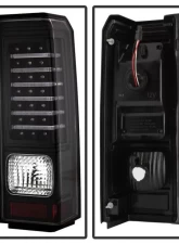 Xtune LED Tail Lights With Black Lens Hummer H3 2006-2009                                     - ALT-ON-HH306-LED-BK - Image 2