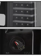Xtune LED Tail Lights With Black Lens Hummer H3 2006-2009                                     - ALT-ON-HH306-LED-BK - Image 3