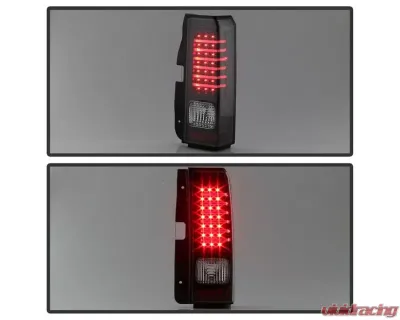 Xtune LED Tail Lights With Black Lens Hummer H3 2006-2009 - ALT-ON-HH306-LED-BK