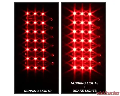 Xtune LED Tail Lights With Black Lens Hummer H3 2006-2009 - ALT-ON-HH306-LED-BK