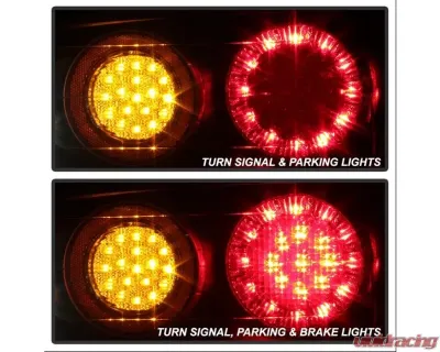 Xtune LED Tail Lights With Black Lens Honda S2000 2000-2003 - ALT-ON-HS2K00-LED-BK