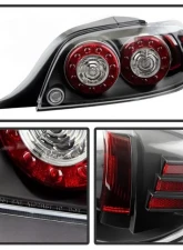 Xtune LED Tail Lights With Black Lens Mazda RX-8 2004-2008                                     - ALT-ON-MRX804-LED-BK - Image 2