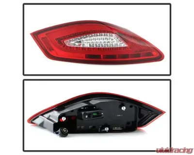 Xtune LED Tail Lights With Red Clear Lens Porsche 987 Boxster | Cayman 2005-2008 - ALT-ON-P98705-LED-RC