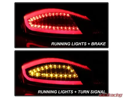 Xtune LED Tail Lights With Red Clear Lens Porsche 987 Boxster | Cayman 2005-2008 - ALT-ON-P98705-LED-RC