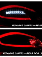 Xtune LED Tail Lights With Red Clear Lens Porsche 987 Boxster | Cayman 2005-2008                                     - ALT-ON-P98705-LED-RC - Image 10