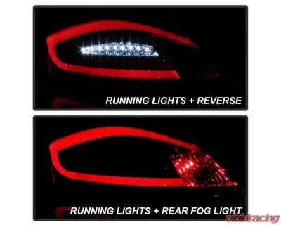 Xtune LED Tail Lights With Red Clear Lens Porsche 987 Boxster | Cayman 2005-2008 - ALT-ON-P98705-LED-RC