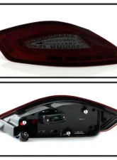 Xtune LED Tail Lights With Red Smoke Lens Porsche 987 Boxster | Cayman 2005-2008                                     - ALT-ON-P98705-LED-RS - Image 2