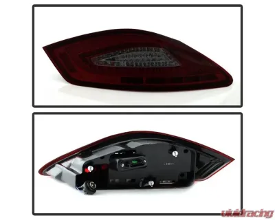 Xtune LED Tail Lights With Red Smoke Lens Porsche 987 Boxster | Cayman 2005-2008 - ALT-ON-P98705-LED-RS
