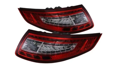 Xtune LED Tail Lights With Red Clear Lens Porsche 997 2005-2008                                     - ALT-ON-P99705-LED-RC - Image 3