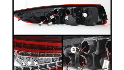 Xtune LED Tail Lights With Red Clear Lens Porsche 997 2005-2008                                     - ALT-ON-P99705-LED-RC - Image 2