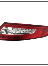 Xtune Light Bar Style LED Tail Lights With Red Clear Lens Porsche 997 2005-2008                                     - ALT-ON-P99705V2-LBLED-RC - Image 2