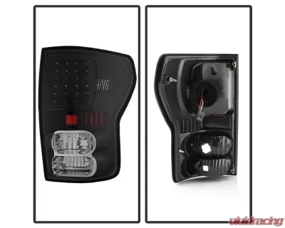 Xtune LED Tail Lights With Black Lens Toyota Tundra 2007-2013 - ALT-ON-TTU07-LED-BK