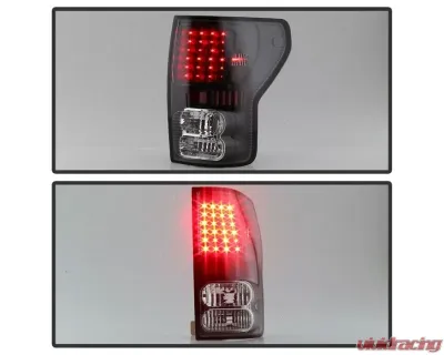 Xtune LED Tail Lights With Black Lens Toyota Tundra 2007-2013 - ALT-ON-TTU07-LED-BK
