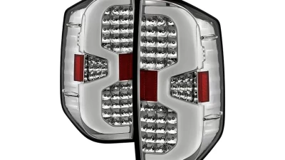 Xtune Light Bar Style LED Tail Lights With Chrome Lens Toyota Tundra 2014-2021                                     - ALT-ON-TTU14-LBLED-C - Image 9