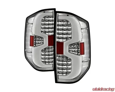 Xtune Light Bar Style LED Tail Lights With Chrome Lens Toyota Tundra 2014-2021 - ALT-ON-TTU14-LBLED-C