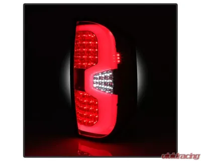 Xtune Light Bar Style LED Tail Lights With Chrome Lens Toyota Tundra 2014-2021 - ALT-ON-TTU14-LBLED-C