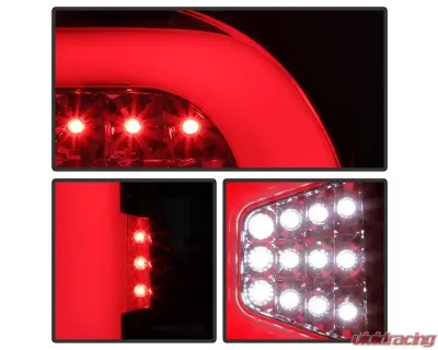 Xtune Light Bar Style LED Tail Lights With Chrome Lens Toyota Tundra 2014-2021 - ALT-ON-TTU14-LBLED-C