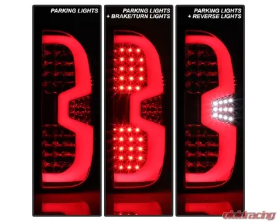 Xtune Light Bar Style LED Tail Lights With Chrome Lens Toyota Tundra 2014-2021 - ALT-ON-TTU14-LBLED-C