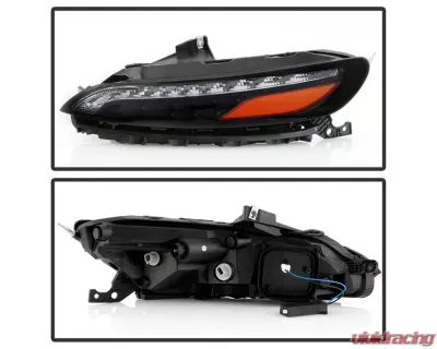 Xtune LED Daytime Running Parking Signal Lights With Black Lens Jeep Cherokee 2014-2017 - CBL-JH-JC14-LED-BK