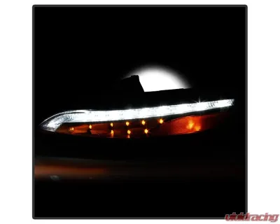 Xtune LED Daytime Running Parking Signal Lights With Black Lens Jeep Cherokee 2014-2017 - CBL-JH-JC14-LED-BK