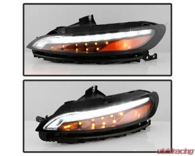 Xtune LED Daytime Running Parking Signal Lights With Black Lens Jeep Cherokee 2014-2017 - CBL-JH-JC14-LED-BK