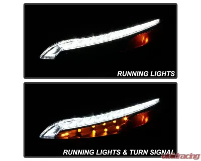 Xtune LED Daytime Running Parking Signal Lights With Black Lens Jeep Cherokee 2014-2017 - CBL-JH-JC14-LED-BK