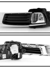 Xtune LED DRL Switch Back Fog Lights With Chrome Lens Cadillac XTS 2013-2015                                     - FL-JH-CXTS13-LED-C - Image 2