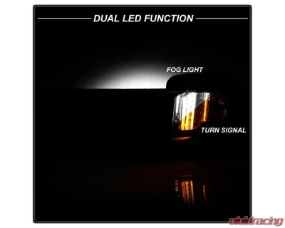 Xtune LED DRL Switch Back Fog Lights With Chrome Lens Cadillac XTS 2013-2015 - FL-JH-CXTS13-LED-C