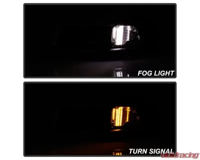 Xtune LED DRL Switch Back Fog Lights With Chrome Lens Cadillac XTS 2013-2015 - FL-JH-CXTS13-LED-C