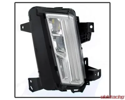 Xtune LED DRL Switch Back Signal Fog Lights With Chrome Lens Cadillac XT5 2017-2018 - FL-LED-CAXT517-C
