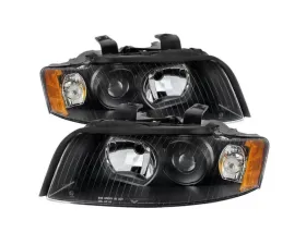 Xtune Crystal Headlights With Black Lens Audi A4 2002-2005