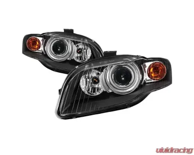 Xtune OEM Style Headlights With Black Lens Audi A4 | S4 2006-2008 - HD-JH-AA406-HID-BK