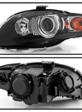 Xtune OEM Style Headlights With Black Lens Audi A4 | S4 2006-2008                                     - HD-JH-AA406-HID-BK - Image 2