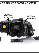Xtune OEM Style Headlights With Black Lens Audi A4 | S4 2006-2008                                     - HD-JH-AA406-HID-BK - Image 6