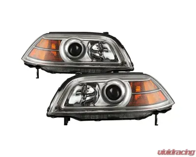 Xtune Crystal Headlights With Chrome Lens Acura MDX 2004-2006 - HD-JH-AMDX04-AM-C