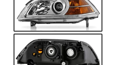 Xtune Crystal Headlights With Chrome Lens Acura MDX 2004-2006                                     - HD-JH-AMDX04-AM-C - Image 2